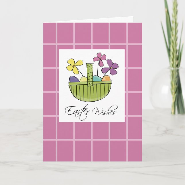 Påsk Basket Önskemål Helgkort (Framsida)