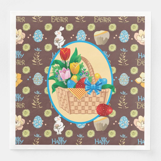 Påsk Basket Pappersservett (Framsida)