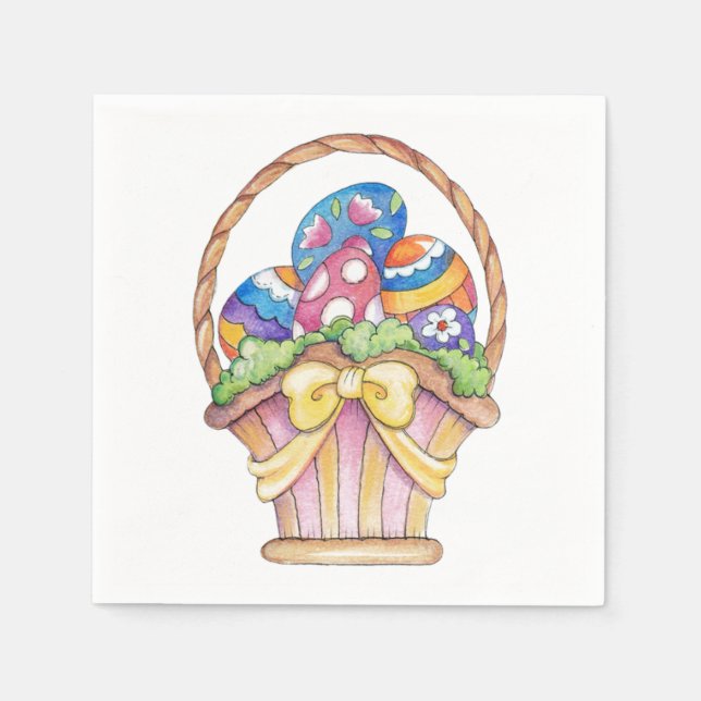 Påsk Basket - Pappra blöjor Pappersservett (Framsidan)