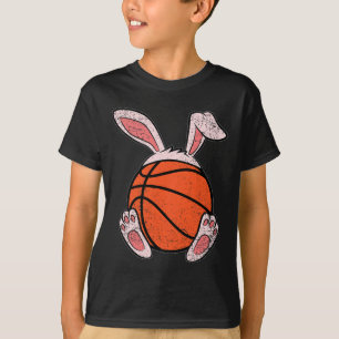 Påsk Basketball Älskare Bunny Öron Boll Cute Rabbi T Shirt