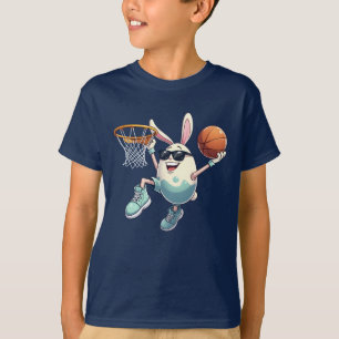 Påsk Basketball Bunny Egg Dunk Boys Kids Manar T Shirt