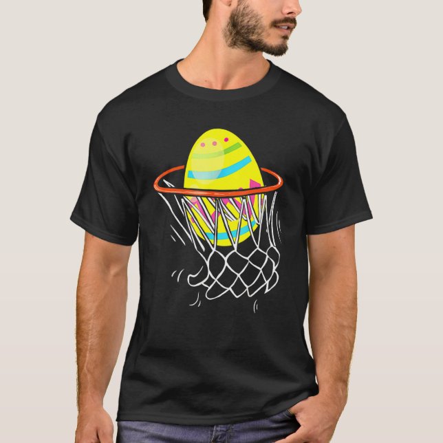 Påsk Basketball Egg Hunting Kids Tonåringar 2 T Shirt (Framsida)