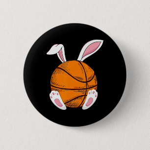 Påsk Basketball Rabbit Bunny Glad påsk Dag 2 Knapp