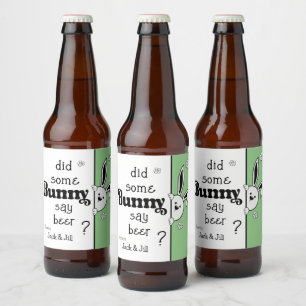 Påsk Beer Label, sa nån Bunny öl? Ölflaska Etikett