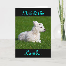 Påsk Behåll lamm IV-Helgdag kort