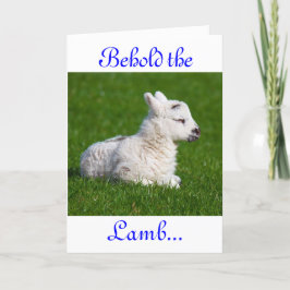 Påsk Behåll lamm IV-Helgdag kort