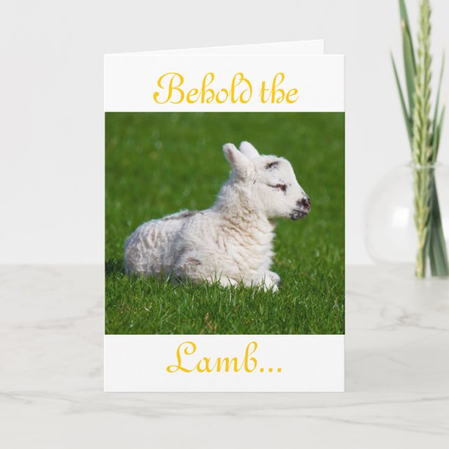 Påsk Behold lamm II-Helgdag Helgkort (Framsida)