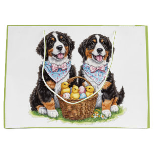 Påsk Bernese Mountain Hundar