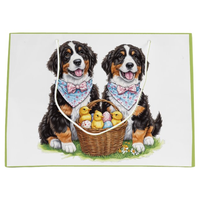 Påsk Bernese Mountain Hundar (Framsidan)
