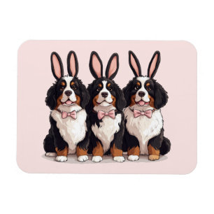 Påsk Bernese Mountain Hundar Magnet