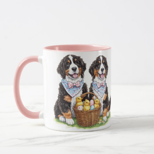Påsk Bernese Mountain Hundar Mugg (Vänster)