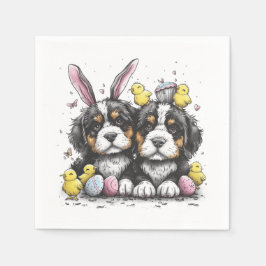 Påsk Bernese Mountain Hundar Pappersservett