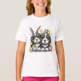 Påsk Bernese Mountain Hundar T Shirt