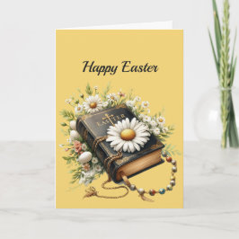 Påsk Bible Rosary Illustration Helgkort