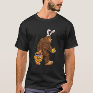Påsk Bigfoot med Egg Basket Funny Boys Kids Sas T Shirt