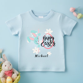 Påsk Blå Kanin Personlig T-Shirt