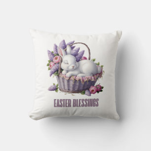 Påsk Blating - Bunny & Flower Basket Delight Kudde