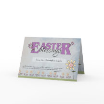 Påsk Blesings-blommor med skript