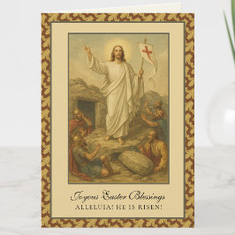 Påsk Blesings Resurrection Jesus Prayer Helgdag Helgkort