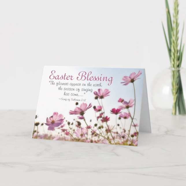 Påsk Blessing Inspirational Bible Verse Helgkort (Framsida)