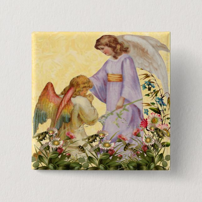 Påsk Blessings Angel Button Knapp (Framsida)