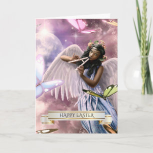 Påsk Blessings. Angel med Butterflies Cards Helgkort