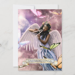 Påsk Blessings.Angel med skifferkort Julkort