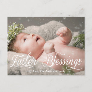 Påsk Blessings Baby Kids Family Photo Helg Vykort