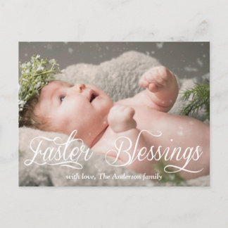 Påsk Blessings Baby Kids Family Photo Helg Vykort