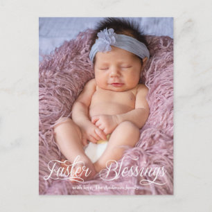 Påsk Blessings Baby Kids Family Photo Helg Vykort