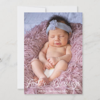 Påsk Blessings Baby Kids Family Photo Julkort