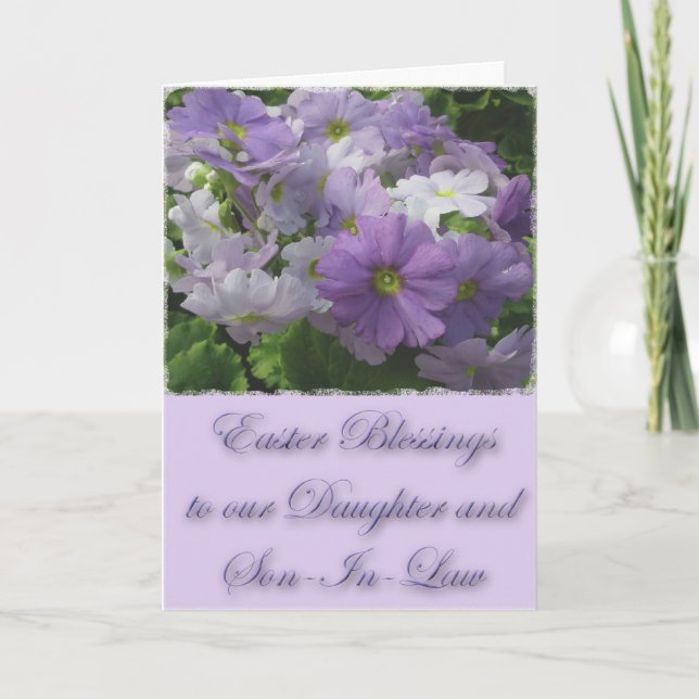 Påsk Blessings Daughn & Son-in-Law Primrose Helgkort (Framsida)