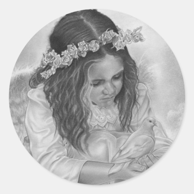 Påsk Blessings-etikett Runt Klistermärke (Framsida)