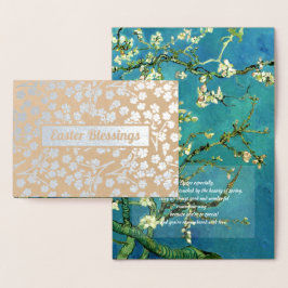 Påsk Blessings. Fin Art Luxury Real Folierat Kort