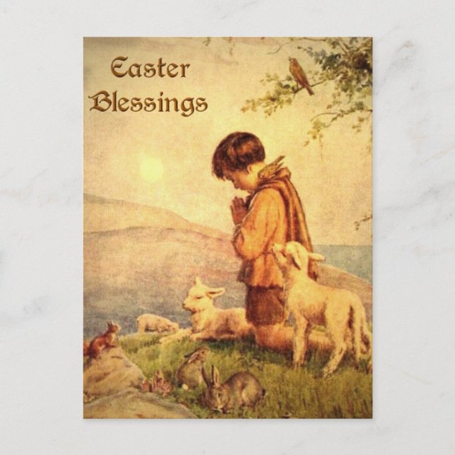 Påsk Blessings Helg Vykort (Framsida)