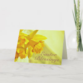 Påsk Blessings, John 11:25-26, Daffodils Helgkort