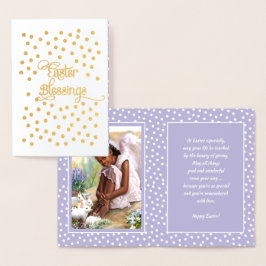 Påsk Blessings. Little African American Angel Folierat Kort