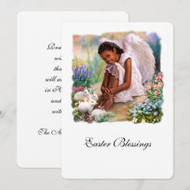 Påsk Blessings. Little Afro Angel Flat Cards Julkort