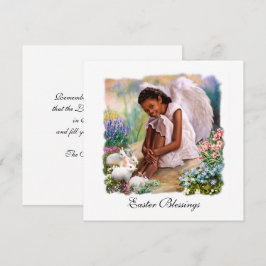 Påsk Blessings. Little Afro Angel Flat Cards Julkort