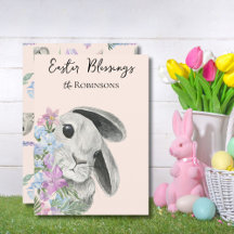 Påsk Blessings Nyfiken Påskhare Peach