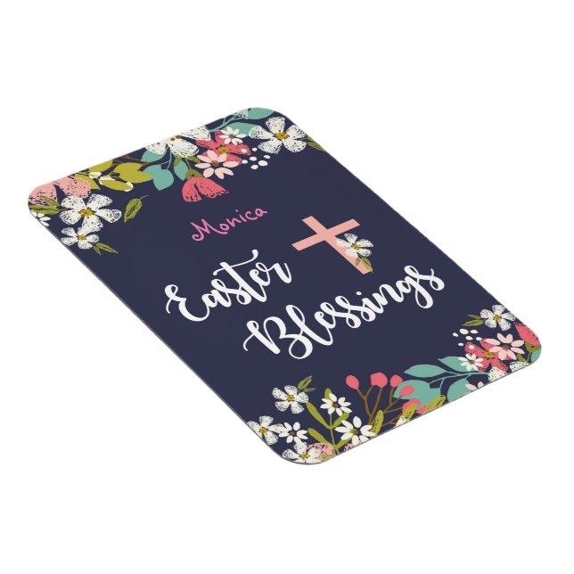 Påsk Blessings of Risen Kristus Flowers Magnet (Högersidan)