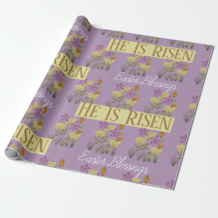 Påsk Blessings   Ökad Blommigt för Söt Presentpapper
