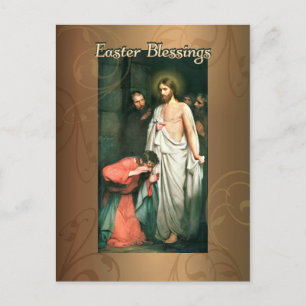 Påsk Blessings, rekurering av Jesus av C.Bloch Helg Vykort