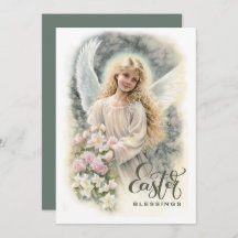 Påsk Blessings. Religiösan för vacker lilla ängel