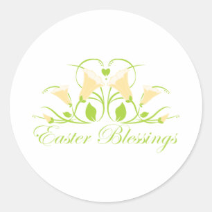 Påsk Blessings Runt Klistermärke
