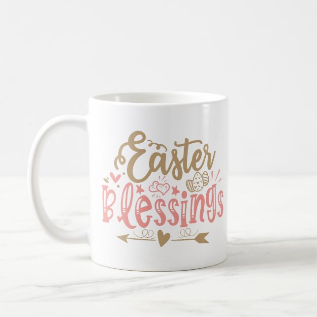 Påsk Blessings Söt Quote Kaffemugg (Vänster)