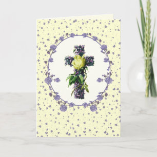 Påsk Blessings. Vintage Kor Religiösa Påsk Helgkort