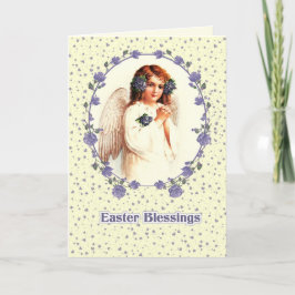 Påsk Blessings. Vintage Praying Angel Religiösa Helgkort
