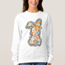 Påsk Blommigt Bunny Leopard Gräns Glad påsk T Shirt