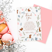 Påsk blommigt kanin, liten babydusch